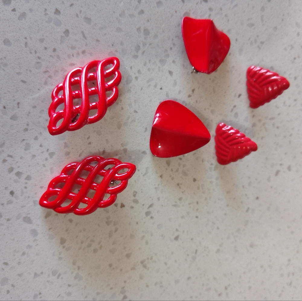 Fun Red Vintage Earrings
